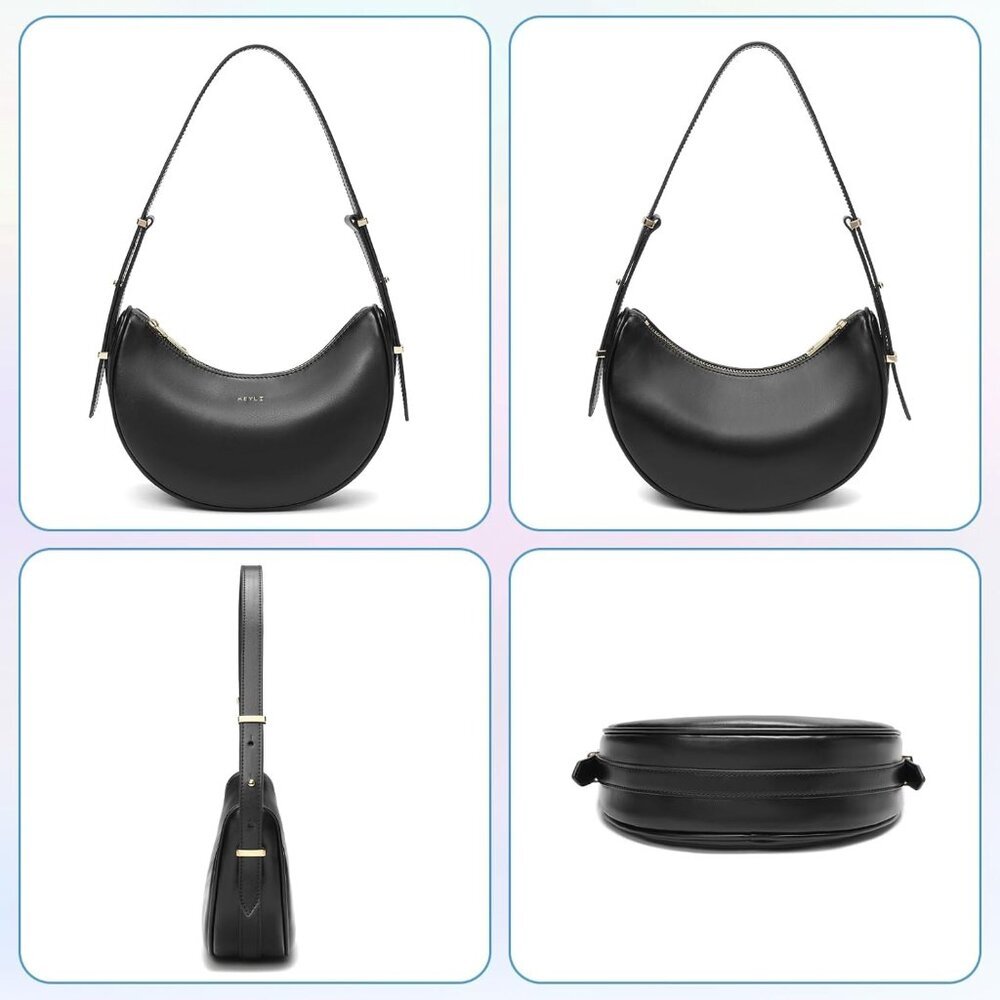 Small Shoulder Bag for Women Vegan Leather Crossbody Bags Adjust Handbags Purses - Picture 5 of 6